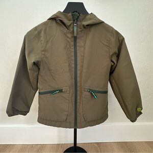 Boys Champion Dark Olive Green Jacket/Rain Coat. Size XS